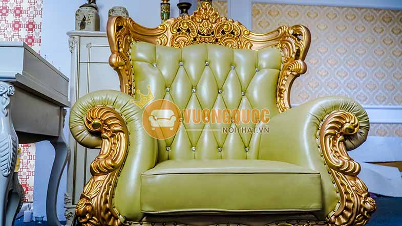 Ghế sofa nhập khẩu phong cách hoàng gia SKM018-2